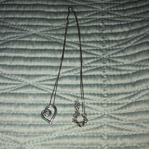 Heart shaped diamond necklace